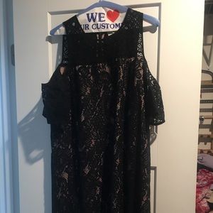 Loft Lace Cold-Shoulder Dress Size 8